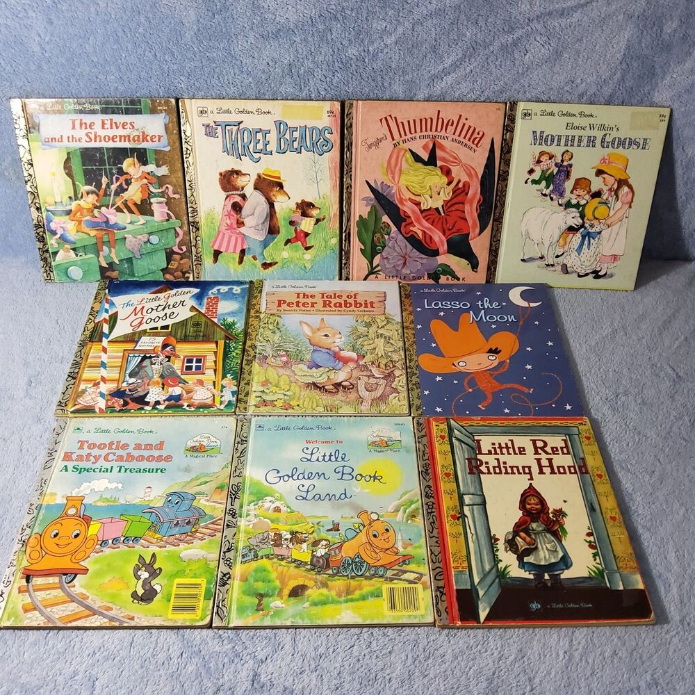 Vintage Classic & Fairy Tale Little Golden Books Lot of 10 Mother Goose Nursery